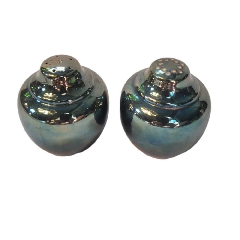 Vintage International Silver Wm. Rogers Salt Pepper Shakers Silver-Plated